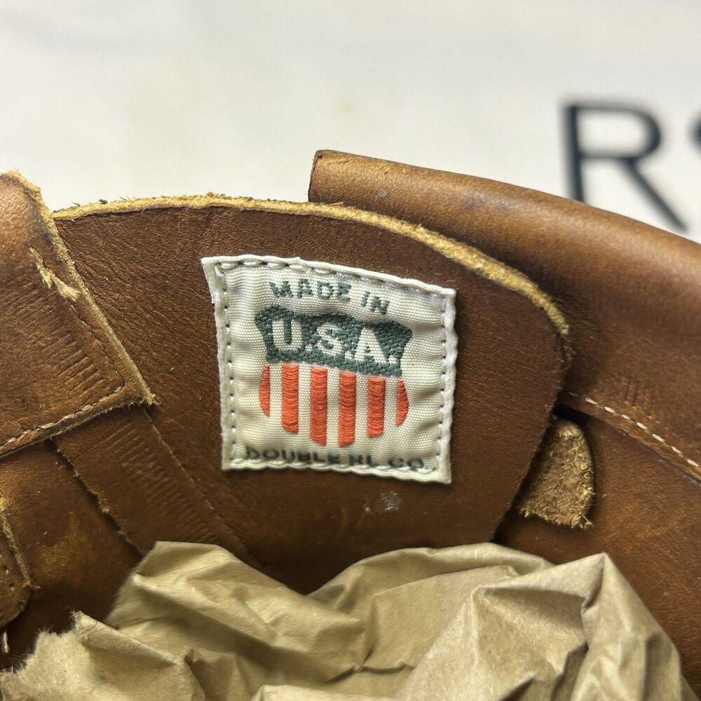 Double RL Miller Cowboy Boots Mens 7.5D Brown Suede Roughout Ralph Lauren RRL - Picture 10 of 14